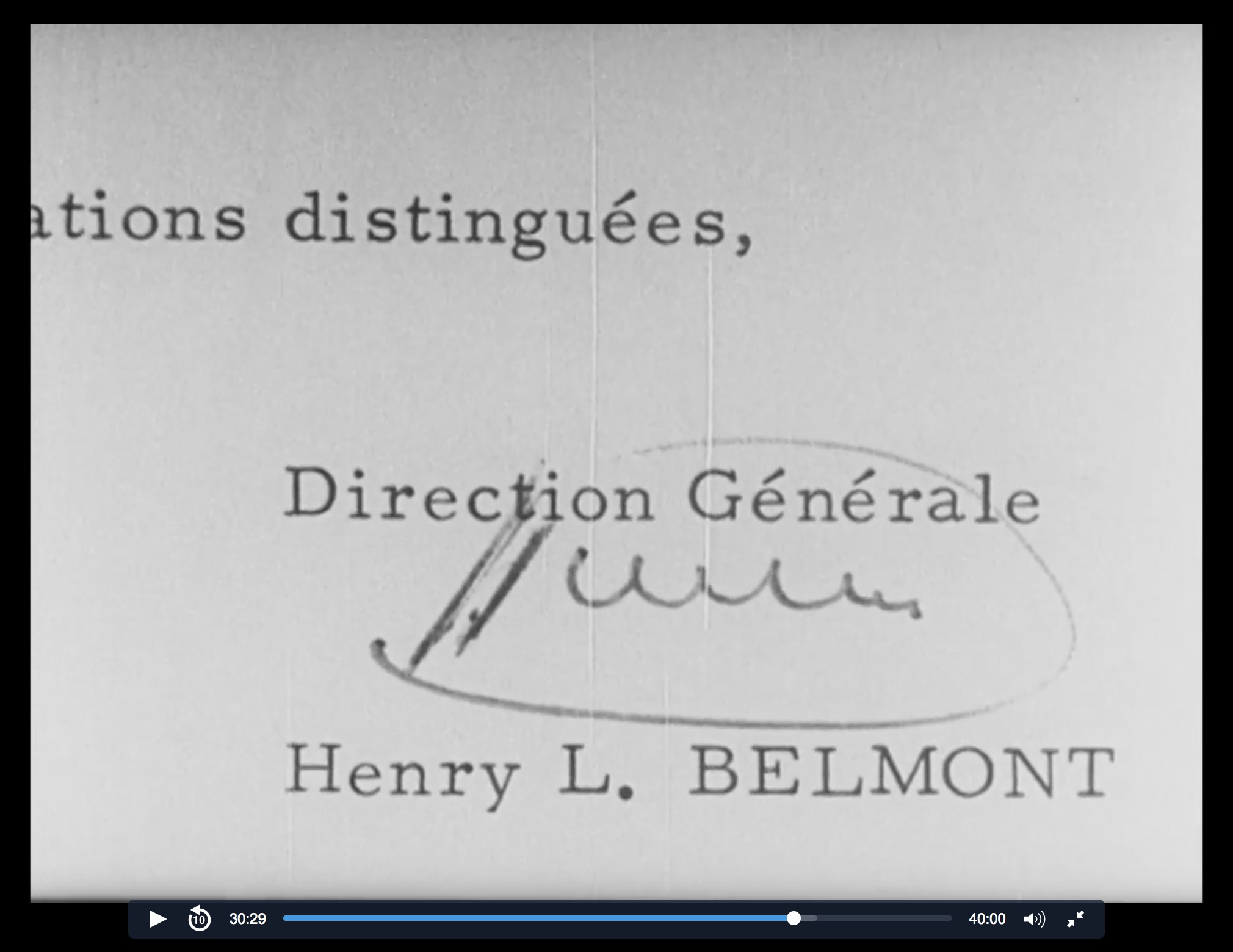 Histoire YEMA_Signature Henry Louis Belmont PDG YEMA 1968