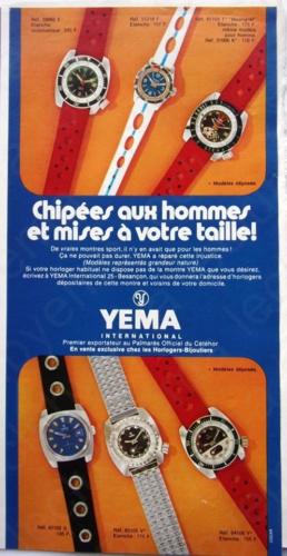 Publicité YEMA 1968 | Classiques d'aujourd'hui ; Chippées aux hommes