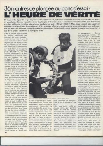 36 montres de plongée au banc d'essai - Océans N°35 - 1975 - p.40