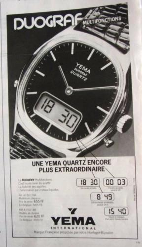 Publicité YEMA 1978 | Duograf