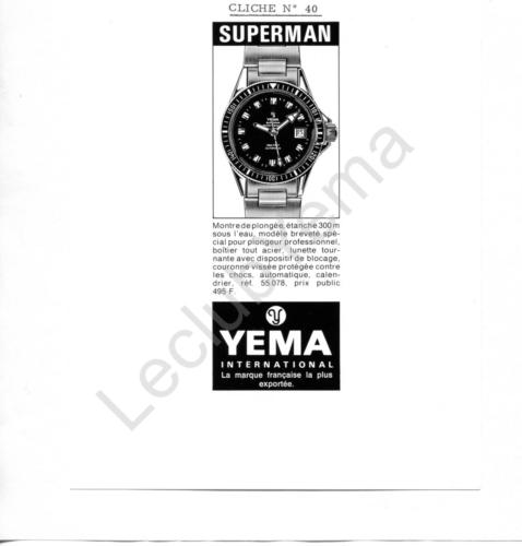 Publicité YEMA 197? | Encart Presse ; Superman 55.078