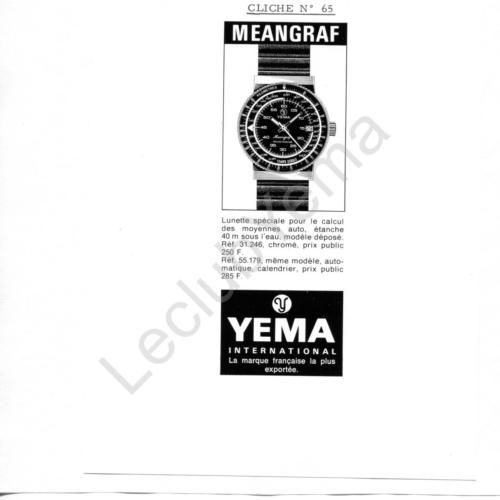 Publicité YEMA 197? | Encart Presse ; Meangraf Moto 55.179