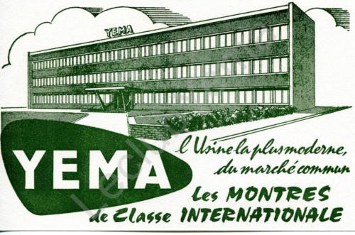 Publicité YEMA 1963 | Buvard YEMA_Usine rue des Cras à Besançon