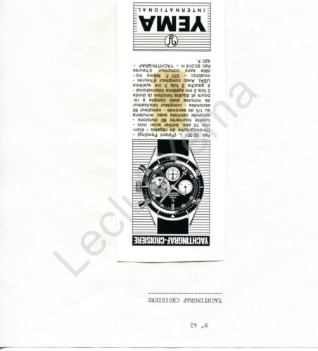 Publicité YEMA 196? | Encart Presse ; Yachtingraf Croisière 92.001 L