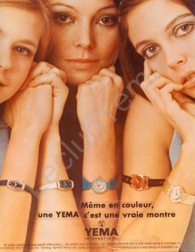 Publicité YEMA 1968 | Août 68 ; Même en couleur une YEMA c'est une vraie montre