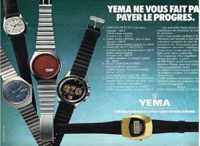 Publicité YEMA 1978 (?) | YEMA ne vous fait pas payer le progrès ; Couleur ; Rallygra Brown Sugar